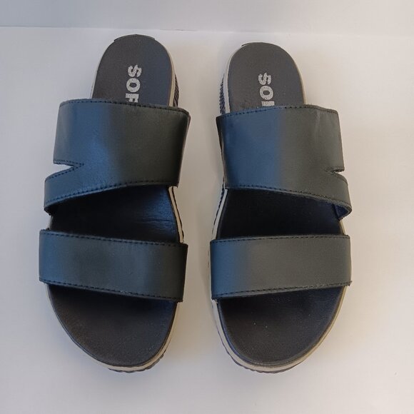 Sorel Women's Black Out N About Plus Slide Size 8 - Picture 1 of 16